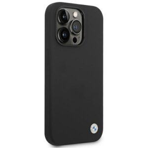 BMW BMHCP14LSILBK Apple iPhone 14 Pro 6,1" juodos spalvos Silicone Metal Logo - Image 4