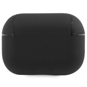 BMW BMAP2SSLBK AirPods Pro 2 dėklas juodos spalvos Genuine Leather sidabro spalvos Logo - Image 2