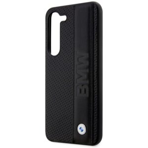 Dėklas BMW BMHCS23M22RDPK S23+ S916 juodos spalvos hardcase Leather Textured & Stripe - Image 6