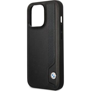 BMW BMHCP14X22RBDK dėklas Apple iPhone 14 Pro Max 6.7" juodos spalvos kietas dėklas Leather Blue Dots - Image 6