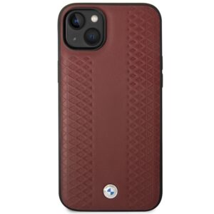 BMW BMHCP14S22RFGR dėklas Apple iPhone 14   15   13 6.1" burgundy Leather Diamond Pattern - Image 3
