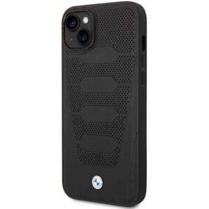 Dėklas BMW BMHCP14S22RPSK Apple iPhone 14 / 15 / 13 6.1" juodos spalvos Leather Seats Pattern - Image 2