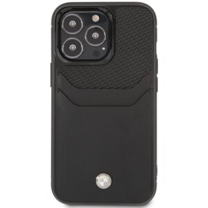 BMW BMHCP14X22RSEPK dėklas Apple iPhone 14 Pro Max 6.7" juodos spalvos juodos spalvos Leather Card Slot - Image 3