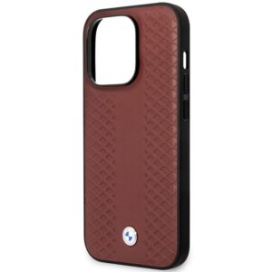 BMW BMHMP14L22RFGR dėklas Apple iPhone 14 Pro 6.1" burgundy burgundy Leather Diamond Pattern MagSafe - Image 6