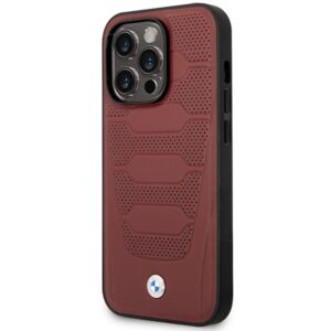 BMW BMHMP14L22RPSR dėklas Apple iPhone 14 Pro 6.1" burgundy Leather Seats Pattern MagSafe - Image 2