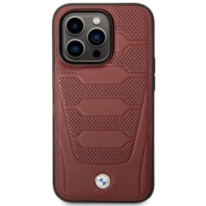 BMW BMHMP14L22RPSR dėklas Apple iPhone 14 Pro 6.1" burgundy Leather Seats Pattern MagSafe - Image 3