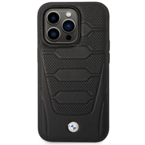 BMW BMHMP14L22RPSK dėklas Apple iPhone 14 Pro 6.1" juodos spalvos Leather Seats Pattern MagSafe - Image 3