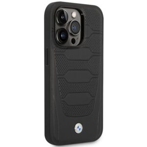 BMW BMHMP14L22RPSK dėklas Apple iPhone 14 Pro 6.1" juodos spalvos Leather Seats Pattern MagSafe - Image 4