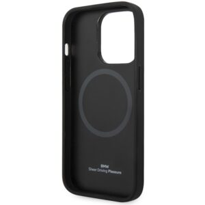BMW BMHMP14XSLLNA Apple iPhone 14 Pro Max 6.7" navy kietas dėklas Leather Hot Stamp MagSafe - Image 7