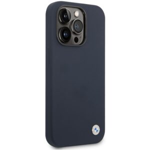 BMW BMHMP14XSILNA Apple iPhone 14 Pro Max 6.7" navy Silicone Metal Logo MagSafe Dėklas - Image 4