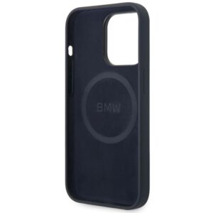 BMW BMHMP14XSILNA Apple iPhone 14 Pro Max 6.7" navy Silicone Metal Logo MagSafe Dėklas - Image 7