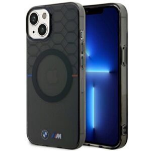 BMW BMHMP14MHGPK Apple iPhone 14 Plus / 15 Plus 6.7" Grey Pattern MagSafe Dėklas - Image 1