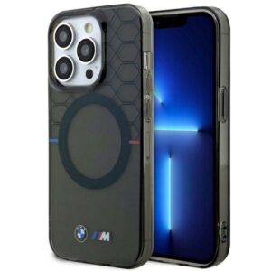 BMW BMHMP14XHGPK Apple iPhone 14 Pro Max 6.7" gray kietas dėklas Pattern MagSafe