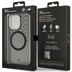 BMW BMHMP14XHGPK Apple iPhone 14 Pro Max 6.7" gray kietas dėklas Pattern MagSafe - Image 8