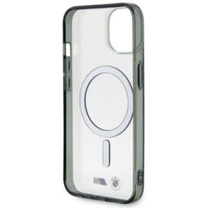 BMW BMHMP14SHCRS dėklas Apple iPhone 14 15 13 6.1" skaidrus kietas dėklas Silver Ring MagSafe - Image 7