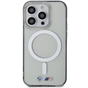 BMW BMHMP14LHCRS dėklas Apple iPhone 14 Pro 6.1" skaidrus kietas dėklas Silver Ring MagSafe - Image 3