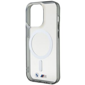 BMW BMHMP14LHCRS dėklas Apple iPhone 14 Pro 6.1" skaidrus kietas dėklas Silver Ring MagSafe - Image 6
