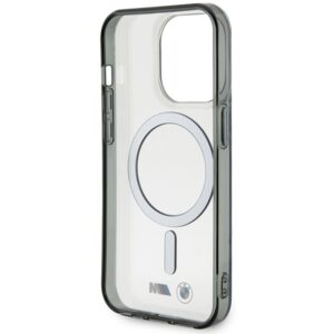 BMW BMHMP14LHCRS dėklas Apple iPhone 14 Pro 6.1" skaidrus kietas dėklas Silver Ring MagSafe - Image 7
