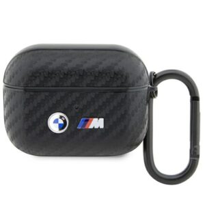 BMW BMAPWMPUCA2 AirPods Pro dėklas juodos spalvos Carbon Double Metal Logo - Image 1