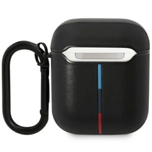 BMW BMA222PVTK AirPods 1/2 Dėklas black Leather Curved Line - Image 2