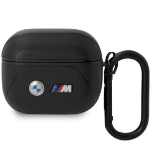 BMW BMA322PVTK AirPods 3 gen dėklas juodos spalvos Leather Curved Line - Image 1