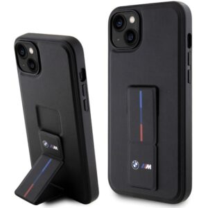Dėklas BMW BMHCP14S22GSLK Apple iPhone 14 / 15 / 13 6.1" juodos spalvos kietas dėklas Grip Hot Stamp