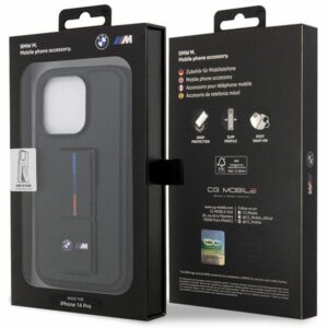 Dėklas BMW BMHCP14L22GSLK Apple iPhone 14 Pro 6.1" juodos spalvos kietas dėklas Grip Hot Stamp - Image 8