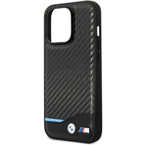 Dėklas BMW BMHCP13X22NBCK Apple iPhone 13 Pro Max 6.7" juodos spalvos kietas dėklas Leather Carbon - Image 6