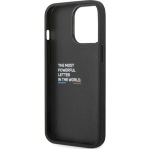 Dėklas BMW BMHCP13X22NBCK Apple iPhone 13 Pro Max 6.7" juodos spalvos kietas dėklas Leather Carbon - Image 7