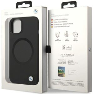 Dėklas BMW BMHMP14SSILBK2 Apple iPhone 14   15   13 6.1" juodos spalvos Signature Liquid Silicone MagSafe - Image 8