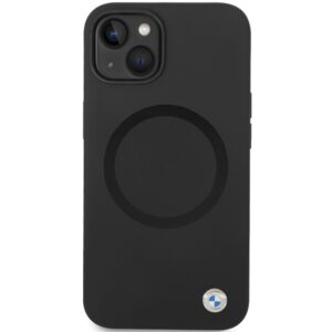 Dėklas BMW BMHMP14SSILBK2 Apple iPhone 14   15   13 6.1" juodos spalvos Signature Liquid Silicone MagSafe - Image 3