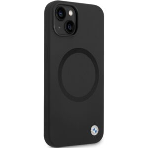Dėklas BMW BMHMP14SSILBK2 Apple iPhone 14   15   13 6.1" juodos spalvos Signature Liquid Silicone MagSafe - Image 4