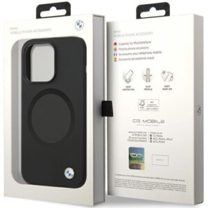 Dėklas BMW BMHMP14LSILBK2 Apple iPhone 14 Pro 6.1" juodos spalvos Signature Liquid Silicone MagSafe - Image 8