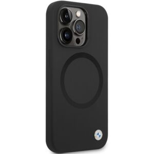 Dėklas BMW BMHMP14LSILBK2 Apple iPhone 14 Pro 6.1" juodos spalvos Signature Liquid Silicone MagSafe - Image 4