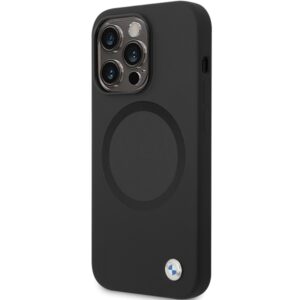 Dėklas BMW BMHMP14XSILBK2 Apple iPhone 14 Pro Max 6.7" juodos spalvos Signature Liquid Silicone MagSafe - Image 2