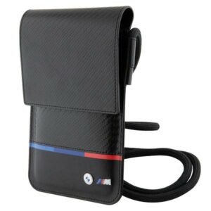 BMW BMOWBPUCARTCBK Wallet Bag juodos spalvos Carbon Tricolor Line