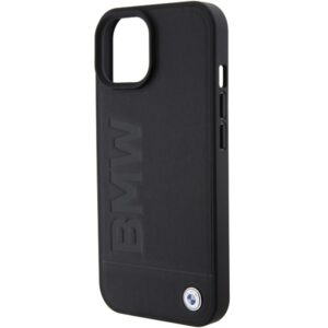 Dėklas BMW BMHMP15MSLLBK Apple iPhone 15 Plus 14 Plus 6.7" juodos spalvos MagSafe Leather Hot Stamp - Image 6