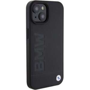 Dėklas BMW BMHCP15SSLLBK Apple iPhone 15 14 13 6.1" juodos spalvos Leather Hot Stamp - Image 4
