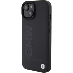 Dėklas BMW BMHCP15MSLLBK Apple iPhone 15 Plus   14 Plus 6.7" juodos spalvos Leather Hot Stamp - Image 2