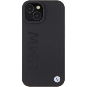 Dėklas BMW BMHCP15MSLLBK Apple iPhone 15 Plus   14 Plus 6.7" juodos spalvos Leather Hot Stamp - Image 3