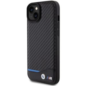 BMW BMHCP15M22NBCK Apple iPhone 15 Plus / 14 Plus 6.7" juodos spalvos Leather Carbon - Image 2