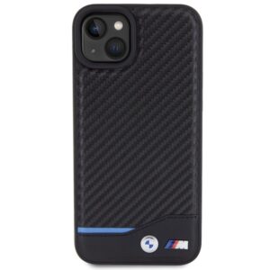 BMW BMHCP15M22NBCK Apple iPhone 15 Plus / 14 Plus 6.7" juodos spalvos Leather Carbon - Image 3