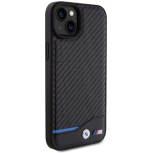 BMW BMHCP15M22NBCK Apple iPhone 15 Plus / 14 Plus 6.7" juodos spalvos Leather Carbon - Image 4