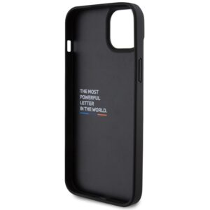 BMW BMHCP15M22NBCK Apple iPhone 15 Plus / 14 Plus 6.7" juodos spalvos Leather Carbon - Image 7