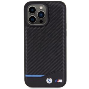 BMW BMHCP15X22NBCK Apple iPhone 15 Pro Max 6.7" juodos spalvos Leather Carbon - Image 3