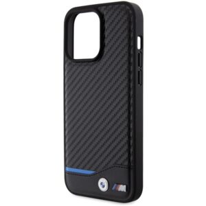BMW BMHCP15X22NBCK Apple iPhone 15 Pro Max 6.7" juodos spalvos Leather Carbon - Image 6