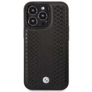 BMW BMHCP14L22RFGK Apple iPhone 14 Pro 6.1" juodos spalvos Leather Diamond Pattern - Image 3