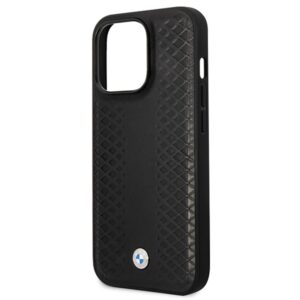 BMW BMHCP14L22RFGK Apple iPhone 14 Pro 6.1" juodos spalvos Leather Diamond Pattern - Image 6