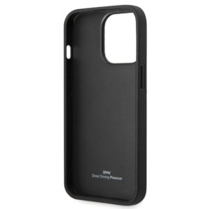 BMW BMHCP14L22RFGK Apple iPhone 14 Pro 6.1" juodos spalvos Leather Diamond Pattern - Image 7