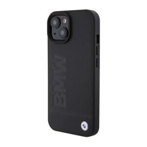 BMW BMHMP15SSLLBK Apple iPhone 15 14 13 6.1" juodos spalvos Magsafe kietas dėklas Signature Logo Imprint - Image 2